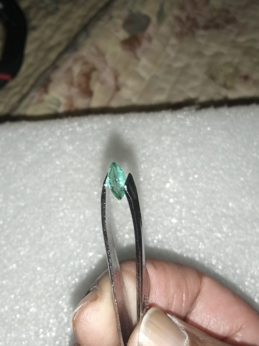 Beautiful Natural 1.0ct Green Marquise Zambian Emerald